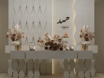 BABY SHOWER RECEPTION DECOR 3D model