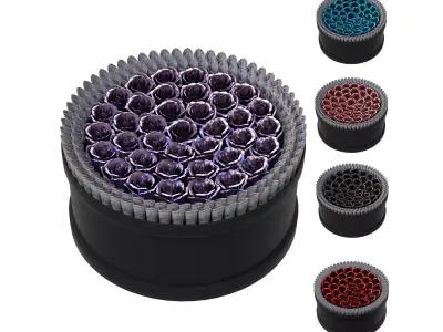 Rose Gift Box with Dollars Low-poly 3D model