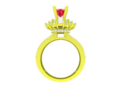 A7721 Luxury Fashion Diamond Women Ring 3D print model