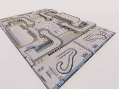 Skatepark-Skate Park PACK 3D model