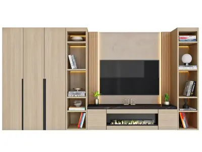 tv wall 7-2 3D model