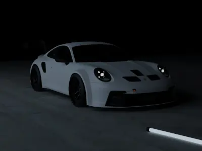 Porsche 911 GT3 Brabus Low-poly 3D model