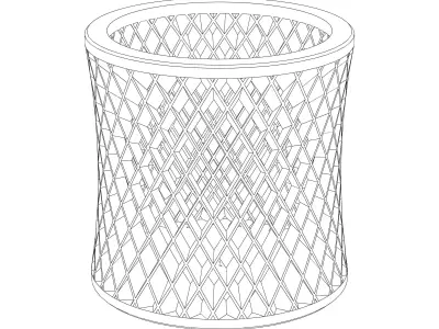 Circular Lattice Holder 3D print model