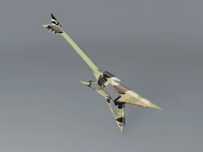 Dime Razorback camo guitar Free 3D model