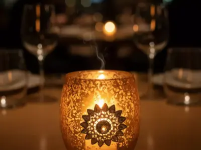 Luxury Golden Candle Holder  Crystal Sunburst Votive 3D model