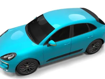 PORSCHE MACAN TURBO 2015 LOWPOLY Low-poly 3D model