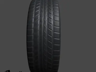 Low poly game ready sport car wheel Low-poly 3D model