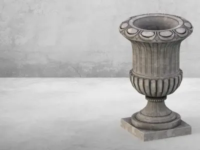 Elegant Classical Urn  Low-poly 3D model
