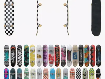 GRUNDFORM - Skateboard Set 3D model