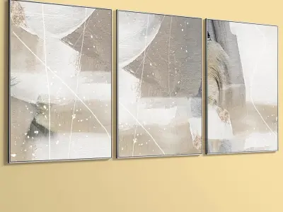 Abstract Painting Set of 3 pieces - No 35 Low-poly 3D model