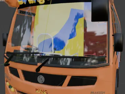 ORANAGE BUS MODEL 3D model