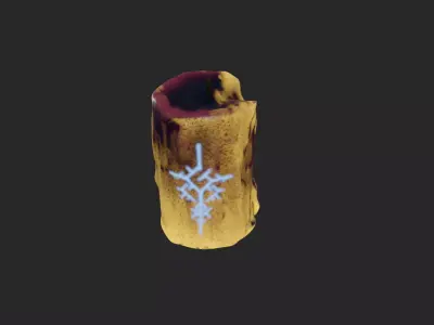 Stylized Ceremonial Candle Low-poly 3D model