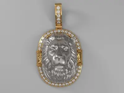 lion pendant Free 3D print model