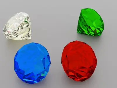 gemstones Low-poly 3D model