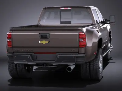Chevrolet Silverado HD 2015 long VRAY  3D model