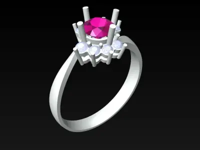 Diamond Ring - Womens Rings - N719340 3D print model