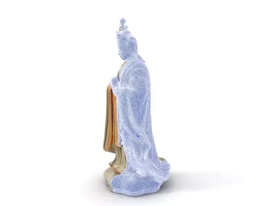 Regal Ivory Statue model pack Low-poly 3D model