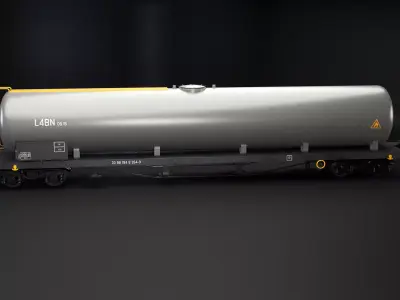 Tanker Railcar Low-poly 3D model