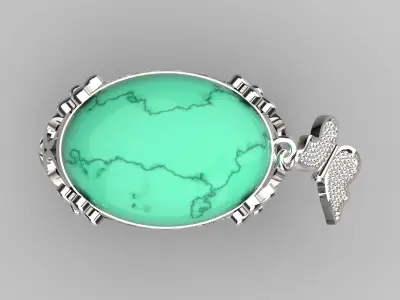 gemstone gold ring gr0074 3D print model