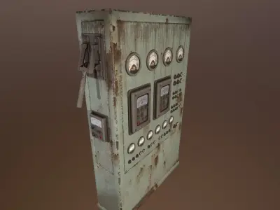 3D Electrical Block - PBR Game Ready Low-poly 3D model