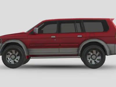 Mitsubishi Pajero Sports Low-poly 3D model
