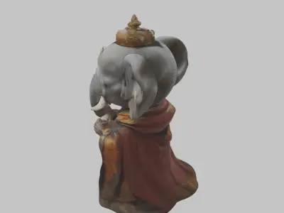 elephant warlock Character Low-poly 3D model