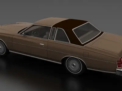 LTD Brougham 2dr 1975 Low-poly 3D model