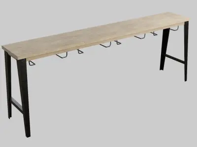 Bar Table-04 Low-poly 3D model