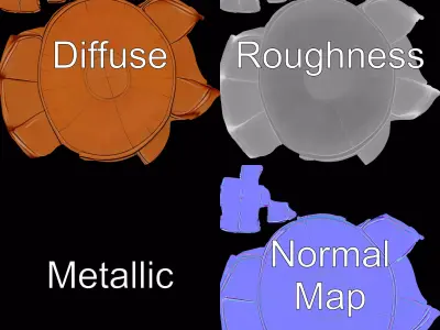 Leather Ottoman model pack Low-poly 3D model