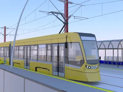 Stadler tram stop II 3D model