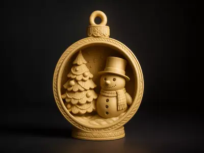 Christmas Ornament Snowman Christmas Tree Decoration  3D print model