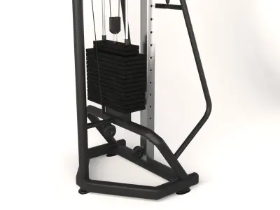 Cable Cross over Gym Machine 3D model