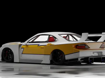 Nissan LB-Super Silhouette S15 SILVIA Low-poly 3D model