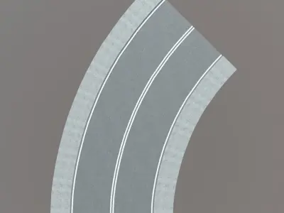 Street 45 degree Low-poly 3D model