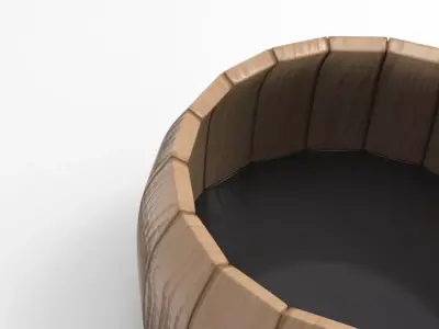 Besa Plant Pot Low-poly 3D model