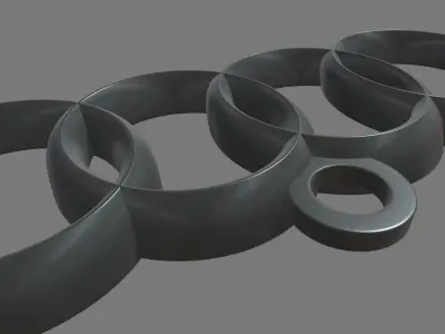 Audi Key Ring Chain 3D print model