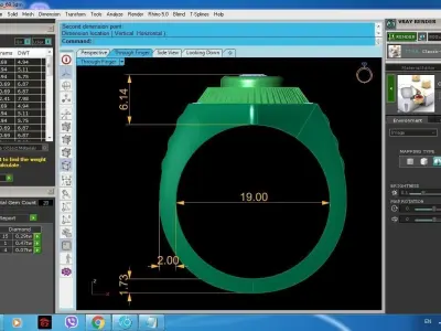 Luxury Sunburst Round Diamond Ring for Men 128 3D print model
