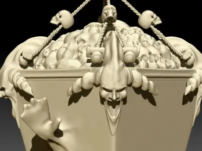 Lantern ornate glass container 3D model