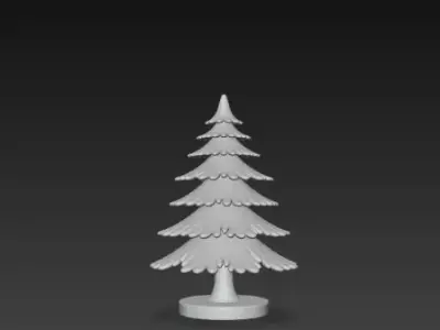 3D Christmas Tree Model Festive Holiday Scene 3D print model