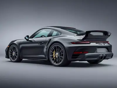 Porsche 911 Turbo S 2021 3d Model Low-poly 3D model