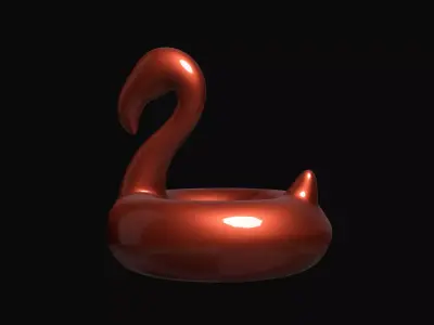 Stylized Flemingo figure 3D print model