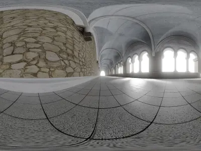Hall Medieval  Low-poly 3D model