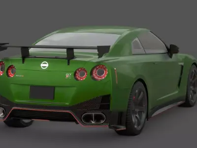 Nissan GT-R R35 3D Model Godzilla Twin-Turbo V6  3D model