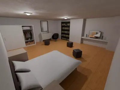 GAME READY BEDROOM ASSET PACK Free low-poly 3D model