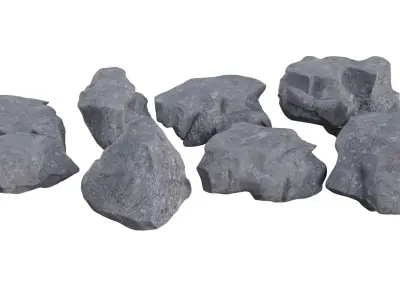 Rocks 3D model Free low-poly 3D model