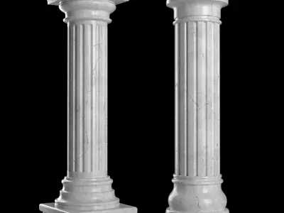 Pillar01 marble column 3D model