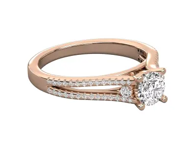 Luxury Diamond Engagement Ring CAD Design STL 3DM Files 3D print model