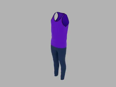 Sport Suit Low-poly 3D model