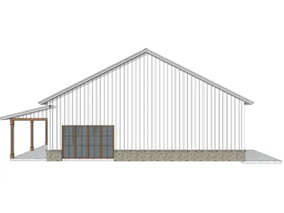 Barndominium House 023 -Archimple LLC Low-poly 3D model