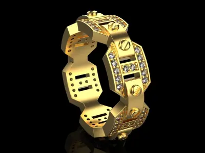 Luxury Diamonds Ring N22 3D print model